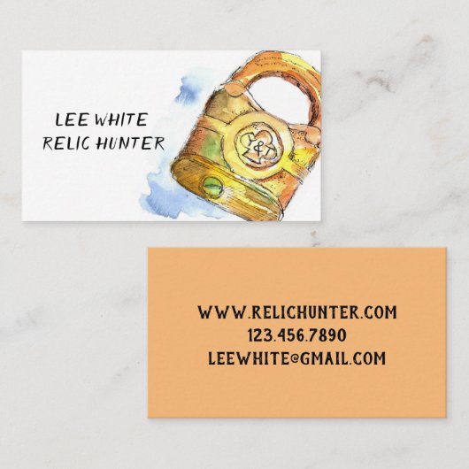 Sluisvergrendelingen voor het detecteren van relic visitekaartje (Voorkant / Achterkant)