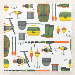 Sluit alle noodzakelijke Vissende elementen aan Glazen Onderzetter