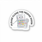 Sluit alsjeblieft de koelkastdeur sticker (Voorkant)