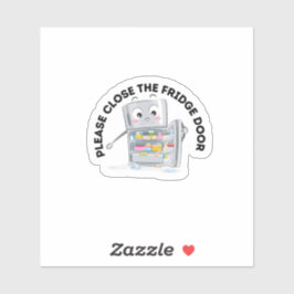 Sluit alsjeblieft de koelkastdeur sticker
