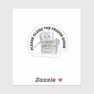 Sluit alsjeblieft de koelkastdeur sticker