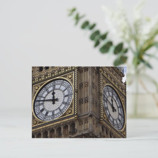 Sluit Big Ben Clock Tower aan Briefkaart (Staand voorkant)
