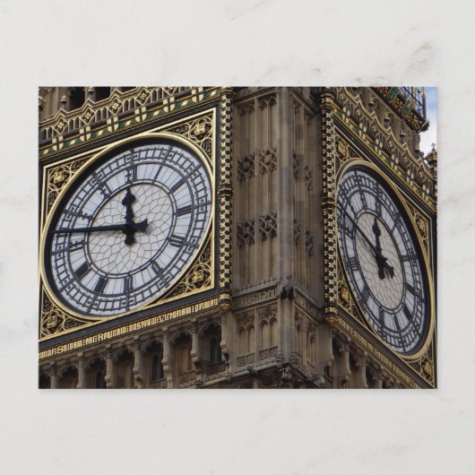 Sluit Big Ben Clock Tower aan Briefkaart (Voorkant)