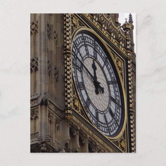 Sluit Big Ben Clock Tower aan Briefkaart (Voorkant)