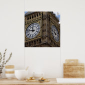 Sluit Big Ben Clock Tower London op Poster (Keuken)