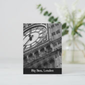 Sluit Big Ben in zwart-wit. Briefkaart (Staand voorkant)