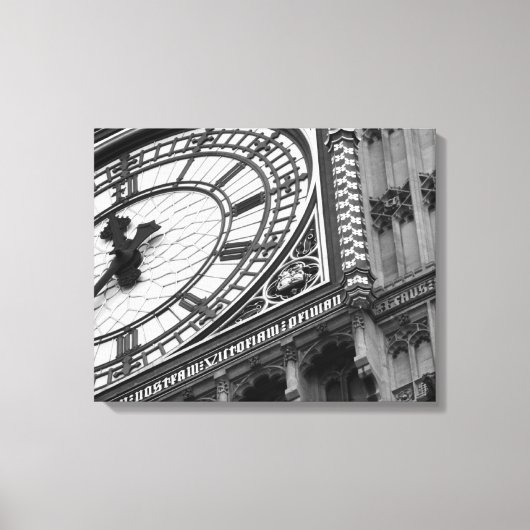 Sluit Big Ben in zwart-wit. Canvas Afdruk (Voorkant)