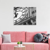 Sluit Big Ben in zwart-wit. Canvas Afdruk (Insitu (Woonkamer))