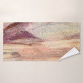 Sluit de abstracte achtergrond van olieverf. Kunst Badhanddoek (Badhanddoek)