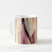 Sluit de abstracte achtergrond van olieverf. Kunst Koffiemok (Voorkant links)