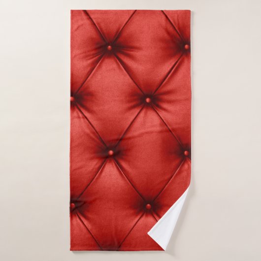 Sluit de achtergrondstructuur van de rode hoofdlet badhanddoek (Badhanddoek)