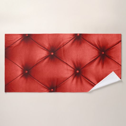 Sluit de achtergrondstructuur van de rode hoofdlet badhanddoek (Badhanddoek)