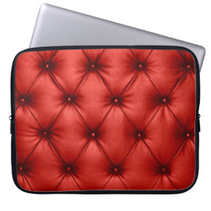 Sluit de achtergrondstructuur van de rode hoofdlet laptop sleeve