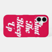 Sluit de Bleep Up _ iPhone case 16 Hoesje (Achterkant horizontaal)