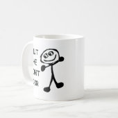 Sluit de Cartoon voor de voordeur Koffiemok (Voorkant links)