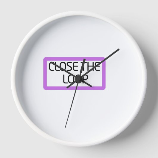Sluit de cirkel | Industriële wandklok (Voorkant)
