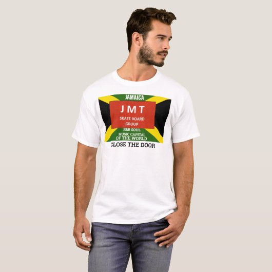 SLUIT DE DEUR Heren Basic T-Shirt (Voorkant volledig)