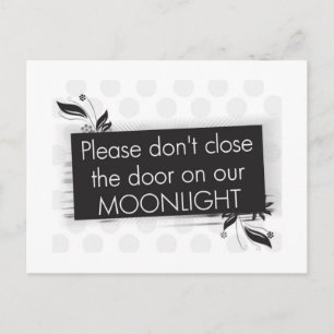 Sluit de deur niet briefkaart