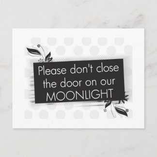 Sluit de deur niet briefkaart