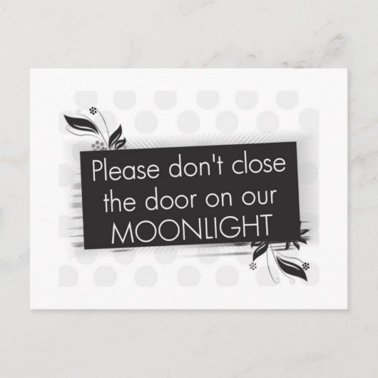 Sluit de deur niet briefkaart (Voorkant)