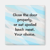 Sluit de deur van de koelkast! magneet (Voorkant)