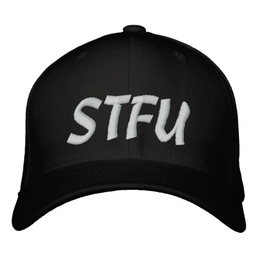 Sluit de F * ck Up 1337 Baseball Hat Wit op Wit Pet (Voorkant)