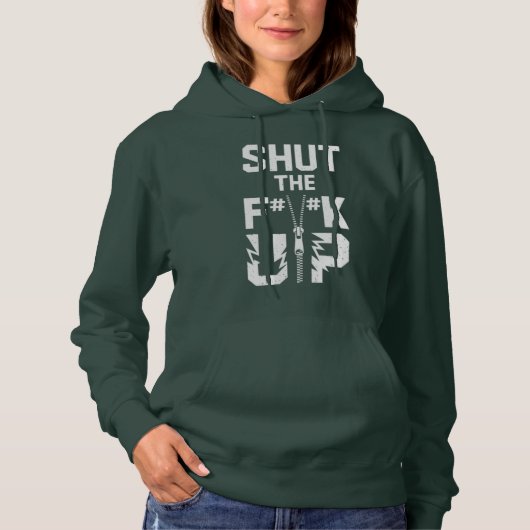 Sluit de F#%K Up Bold Typography Hoodie (Voorkant)