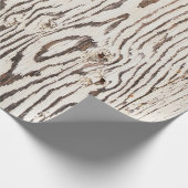 Sluit de fotografie van het bruine houten oppervla cadeaupapier (Hoek)