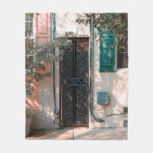 SLUIT DE GROENE WROUGHT IRON SECRIRITY DEUR FLEECE DEKEN (Voorkant)