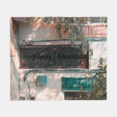 SLUIT DE GROENE WROUGHT IRON SECRIRITY DEUR FLEECE DEKEN (Voorkant (Horizontaal))