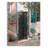 SLUIT DE GROENE WROUGHT IRON SECRIRITY DEUR NOTITIEBOEK (Voorkant)