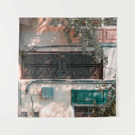 SLUIT DE GROENE WROUGHT IRON SECRIRITY DEUR WANDKLEED (Voorkant (horizontaal))