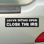 SLUIT DE IRS LAVE GITMO OPEN - Anti-Obama Bumpersticker (Op auto)