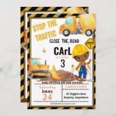 Sluit de Road Birthday Invitation Kaart (Voorkant / Achterkant)