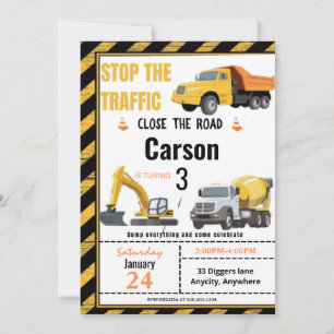 Sluit de Road Different Birthday Invitation Kaart