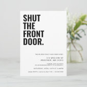 Sluit de voordeur bewegende aankondiging (Staand voorkant)