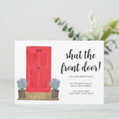 Sluit de voordeur in beweging aankondiging (Staand voorkant)