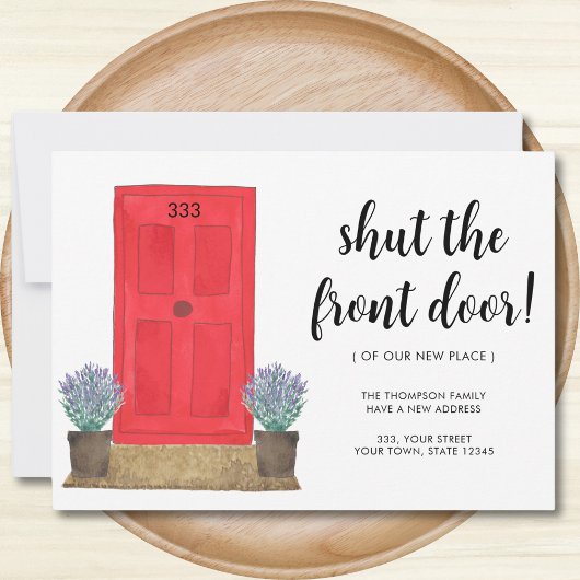 Sluit de voordeur in beweging aankondiging