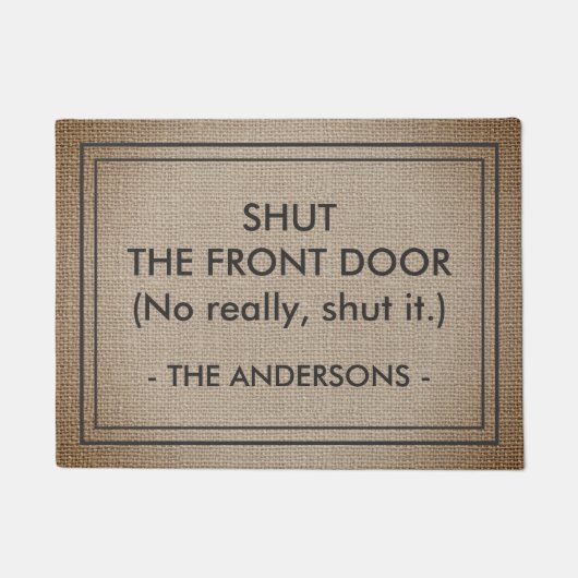 Sluit de voordeur niet echt dicht. deurmat (Voorkant)