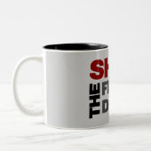 Sluit de voordeur tweekleurige koffiemok (Links)