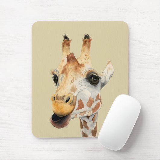 Sluit de Waterverf Giraffe af Muismat (Met muis)