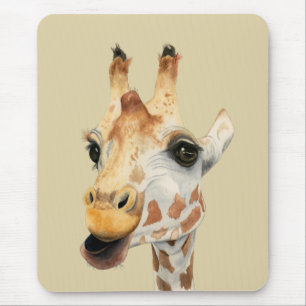 Sluit de Waterverf Giraffe af Muismat