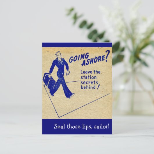 Sluit die lippen af, zeeman! briefkaart (Staand voorkant)