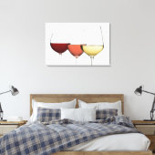 Sluit een bril van verschillende wijnen canvas afdruk (Insitu (Slaapkamer))