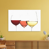 Sluit een bril van verschillende wijnen canvas afdruk (Insitu (Woonkamer))