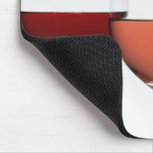 Sluit een bril van verschillende wijnen muismat (Hoek)