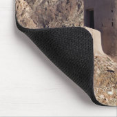 Sluit een horlogetoren in het oude Muscat-Muscat. Muismat (Hoek)