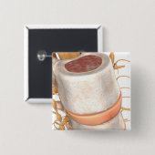 Sluit een ongewervelde schijf in de wervelkolom vierkante button 5,1 cm (Voorkant /achterkant)