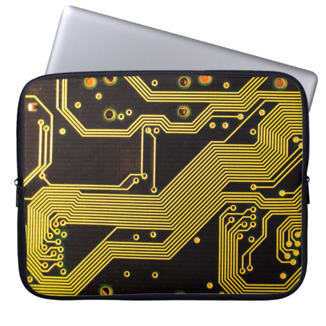 Sluit foto van kringsachtergrond, abstract laptop sleeve (Voorkant)