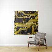 Sluit foto van kringsachtergrond, abstract wandkleed (In situ)